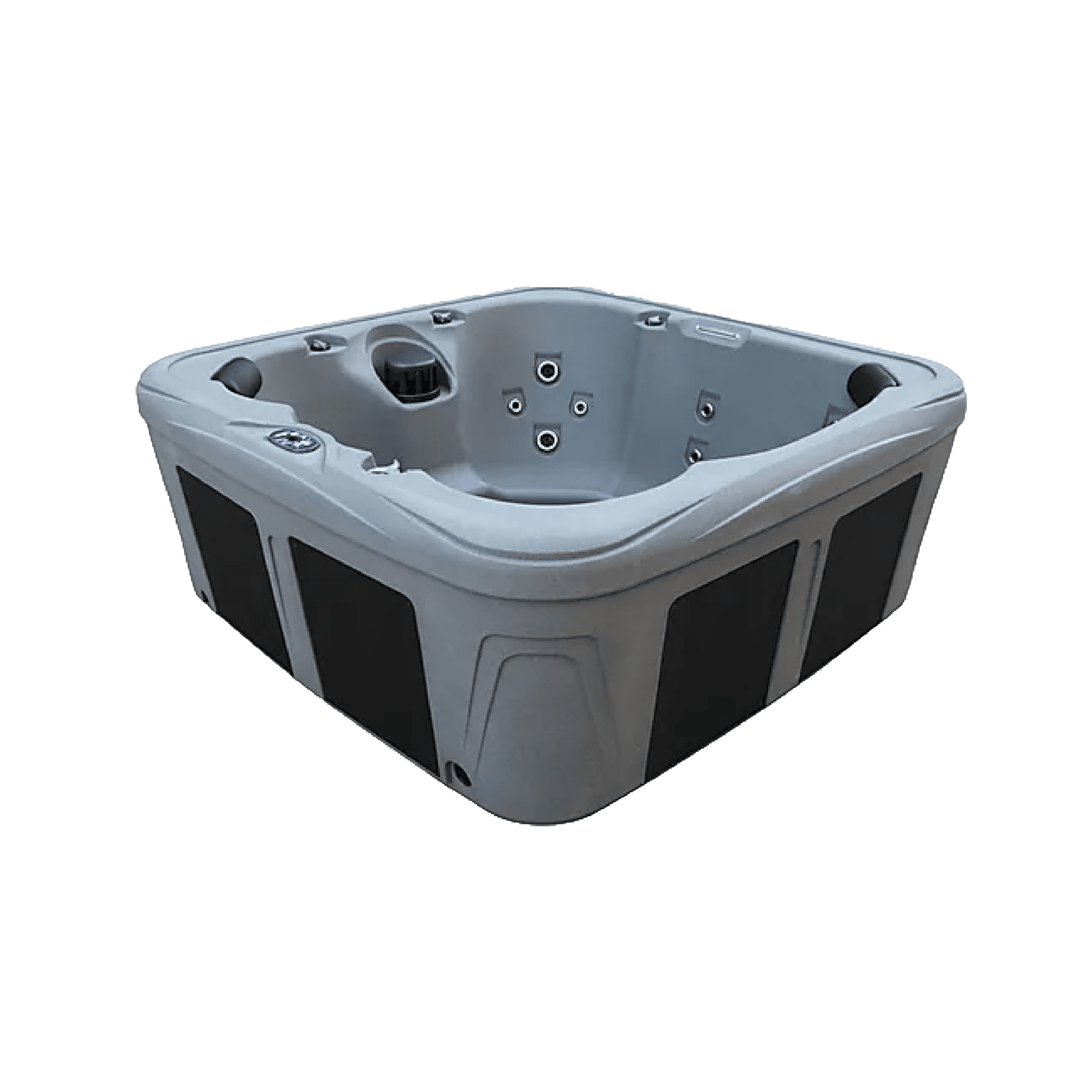 Modern outdoor hot tub with jets